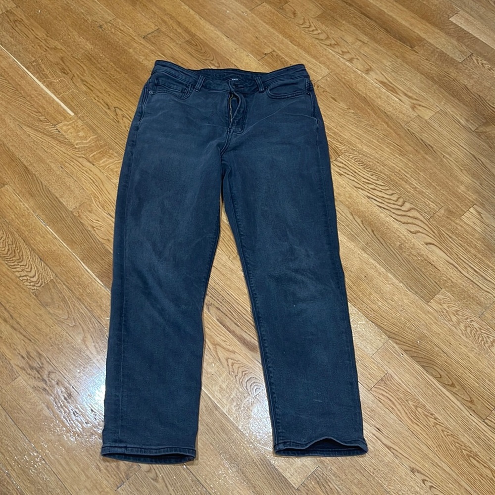 AE gray mom jeans